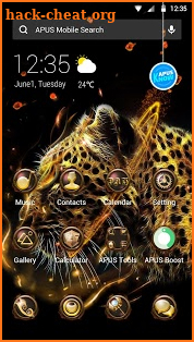 Fire Leopard Wolf--APUS Launcher fashion theme screenshot