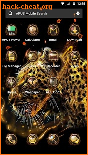 Fire Leopard Wolf--APUS Launcher fashion theme screenshot