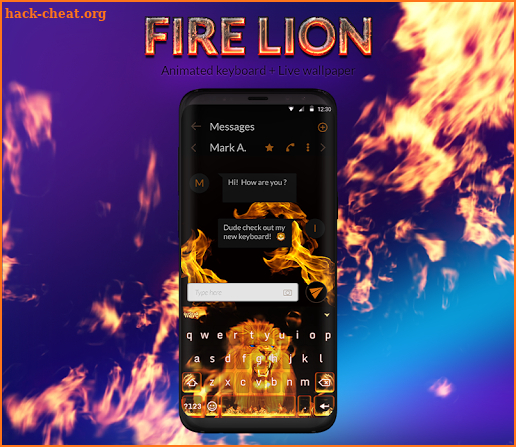 Fire Lion Animated Keyboard screenshot