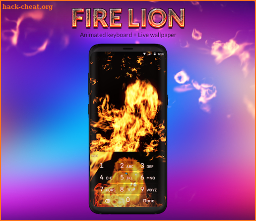 Fire Lion Animated Keyboard screenshot
