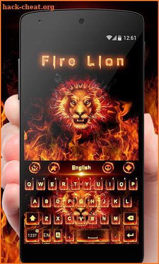 Fire Lion  GO Keyboard  Theme screenshot