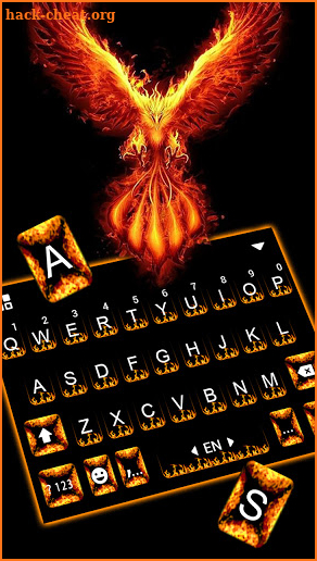 Fire Phoenix Keyboard Background screenshot