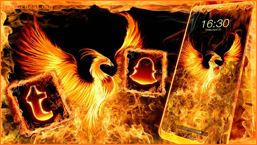 Fire Phoenix Launcher Theme screenshot