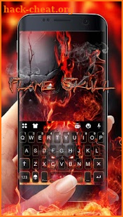 Fire Skull Keyboard Theme screenshot
