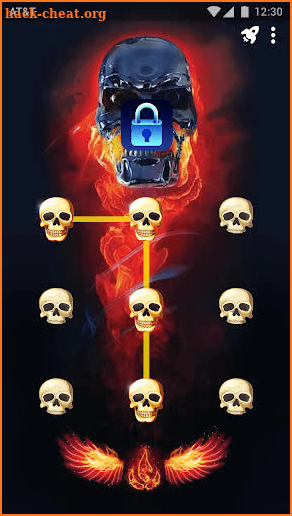 Fire Skull - Lock Master Theme screenshot