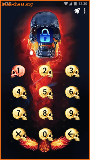 Fire Skull - Lock Master Theme screenshot