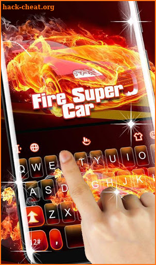Fire Super Car Keyboard Theme screenshot