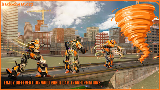Fire Tornado Robot Transforming Game screenshot
