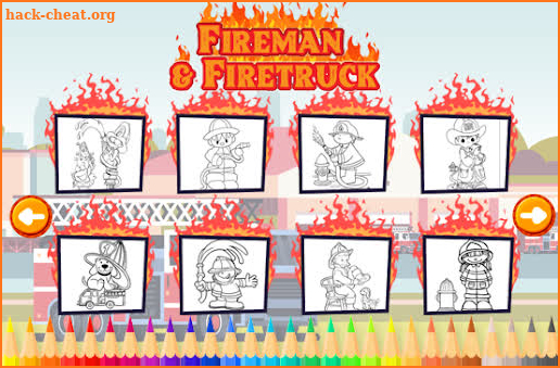 Fire Truck and Fire man Coloring book screenshot