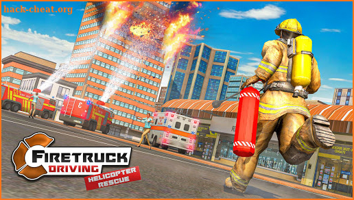 Fire Truck Driving: Helicopter Rescue screenshot