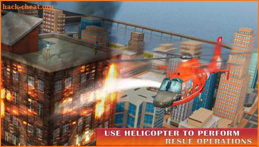 Fire Truck Driving: Helicopter Rescue screenshot
