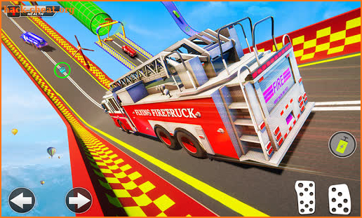 Fire Truck Transform Racing Mega Ramp Stunts Game screenshot