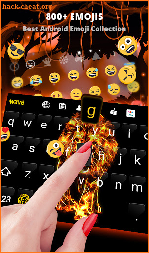 Fire Wallpaper and Keyboard - Fire Lion screenshot