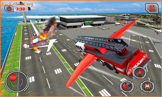 Firefighter Flying Robot Transform Fire Truck Sim screenshot