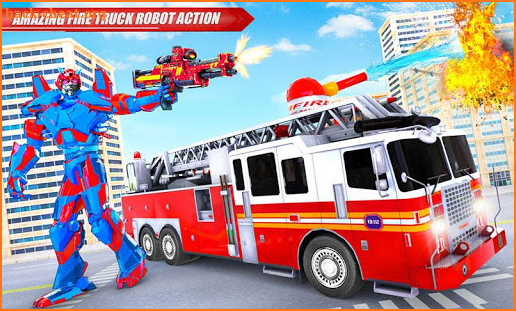 Firefighter Robot Transforming Truck Robot Games screenshot