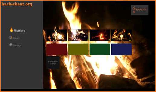 Fireplace Philips Hue screenshot