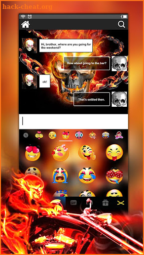 Fireskull Keyboard Theme screenshot