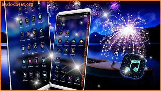 Fireworks Celebration Launcher Theme screenshot