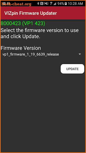 Firmware Updater by VIZpin screenshot