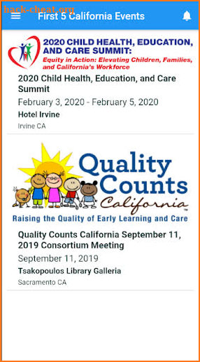 First 5 California Events screenshot
