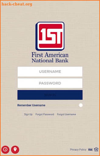 First American National Bank screenshot