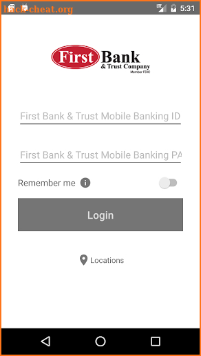 First Bank & Trust Mobile Bank screenshot