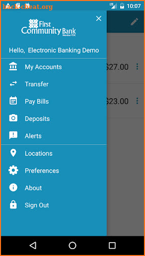 First Community Bank - Mobile screenshot