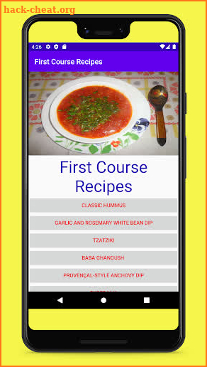 First Course Recipes screenshot