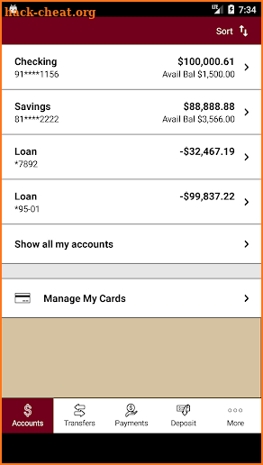 First Financial Bank screenshot