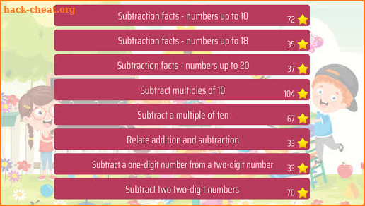 First grade Math - Subtraction screenshot