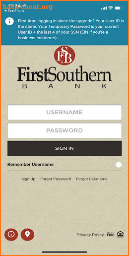 First Southern Bank Mobile App screenshot