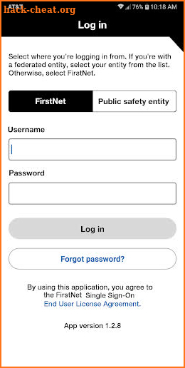 FirstNet Single Sign-On screenshot