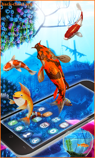 Fish Aquarium Live Wallpaper Koi Fish Application screenshot
