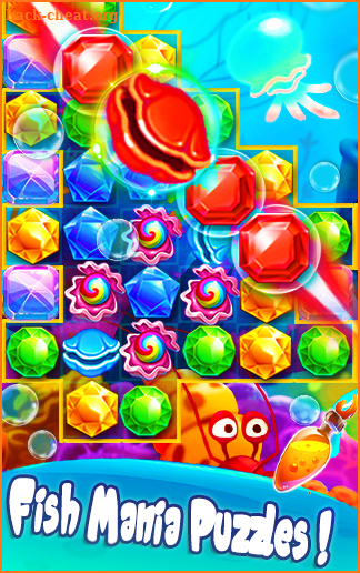 Fish Mania Ocean - Match 3 Game puzzle screenshot