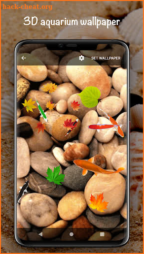 Fish On Screen 3D Wallpaper screenshot