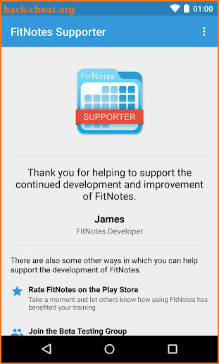 FitNotes Supporter screenshot