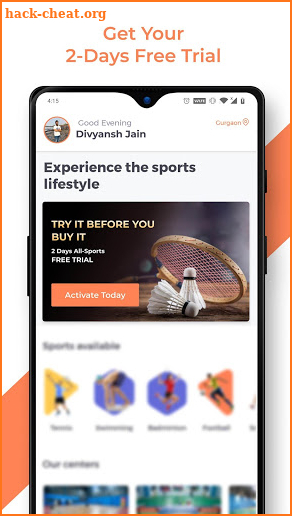 Fitso: Play Badminton, Gym, Tennis, Swimming screenshot