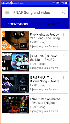 Five nights at freddy FNAF New songs and videos screenshot
