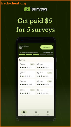 Five Surveys screenshot