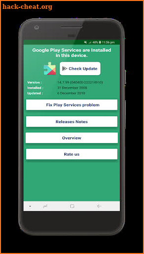 Fix Play Services Error 2019 - Update and Info screenshot