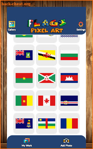 Flags of the World Pixel Art - Color by Number screenshot