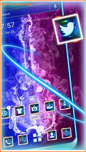 Flame Guitar Colorful Theme screenshot