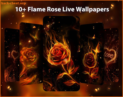 Flame Rose Live Wallpapers Themes screenshot