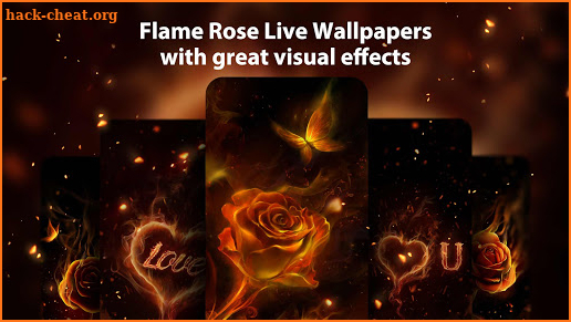 Flame Rose Live Wallpapers Themes screenshot