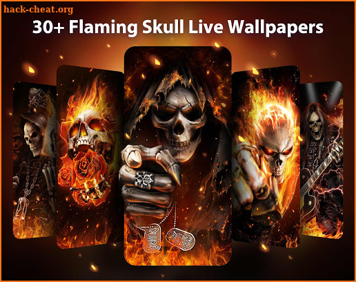 Flame Skull Live Wallpaper Themes screenshot