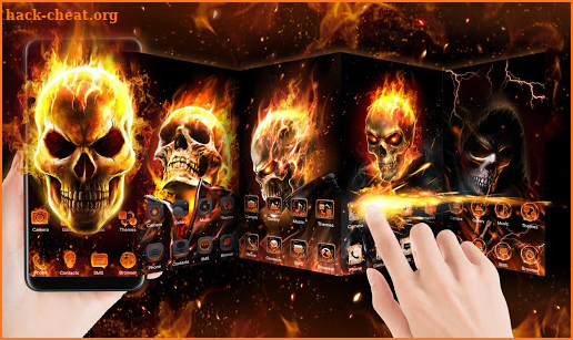 Flame Skull Wallpaper Themes screenshot