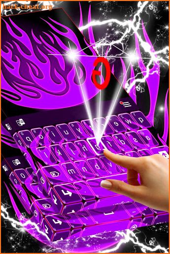 Flame Violet Keyboard Theme screenshot