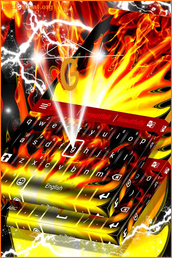 Flames Animated Keyboard Theme screenshot