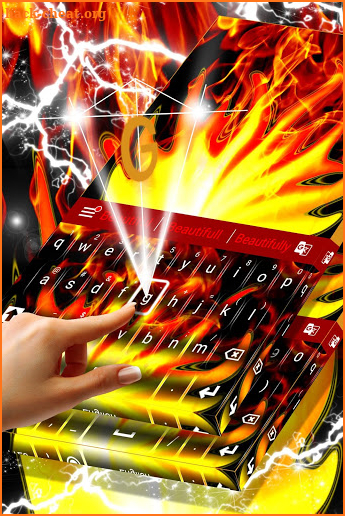 Flames Animated Keyboard Theme screenshot