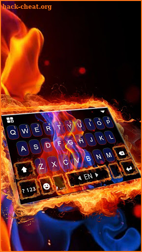 Flaming Fire Keyboard Theme screenshot